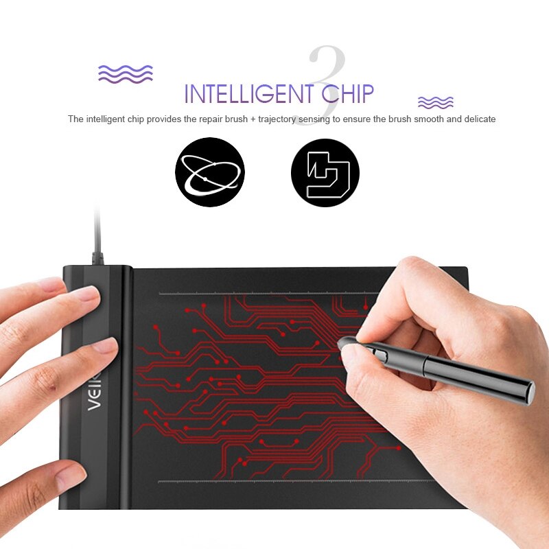 S640 6x4 inch 5080 LPI Electronic Graphic Tablet writing electronics graphic tablet drawing pad Ultra Thin Portable Hand