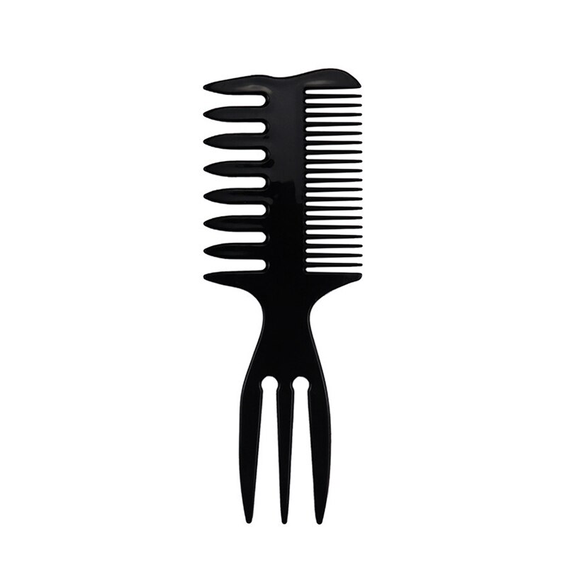 Barbería para hombres, juego de peine para el cabello, horquilla de diente ancho, cabeza de aceite Vintage, color negro: Insert comb