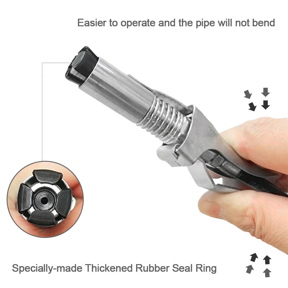 Grease Coupler Lock Pliers High Pressure Fitting Double Handle Filling Fits All Grease Guns - 1/8inch NPT Fitting