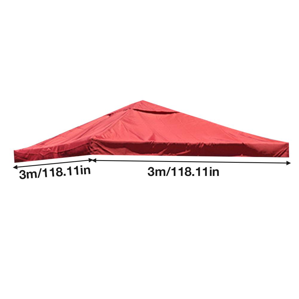 3x3m Outdoor Gazebo Cover Waterproof 300D Polyester Cloth Sun Canopy Gazebo Top Replacement Cloth Cover For Courtyard Garden