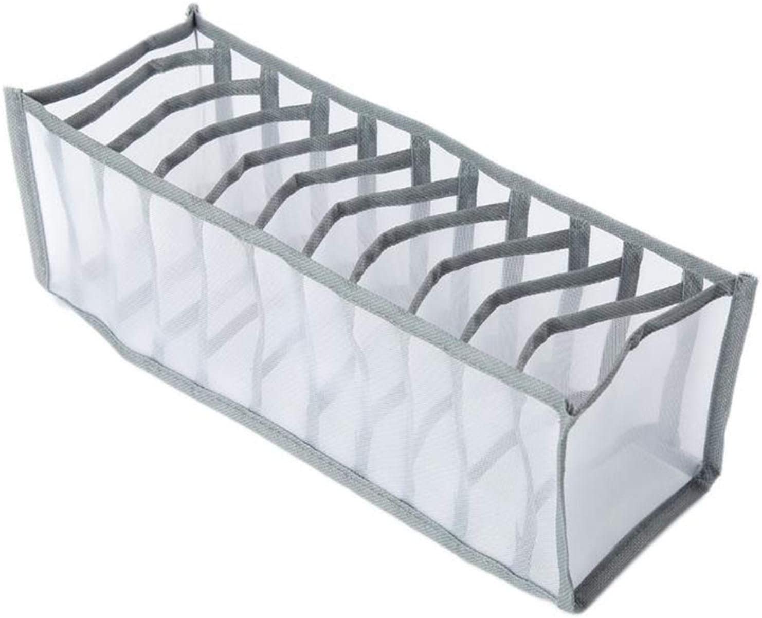 Organizer Voor Ondergoed Opbergdozen Voor Sokken Beha Thuis Wasbaar Opvouwbare Gescheiden Opslag Dressing Organisatoren Divider Dozen: Light grey - 11 grid