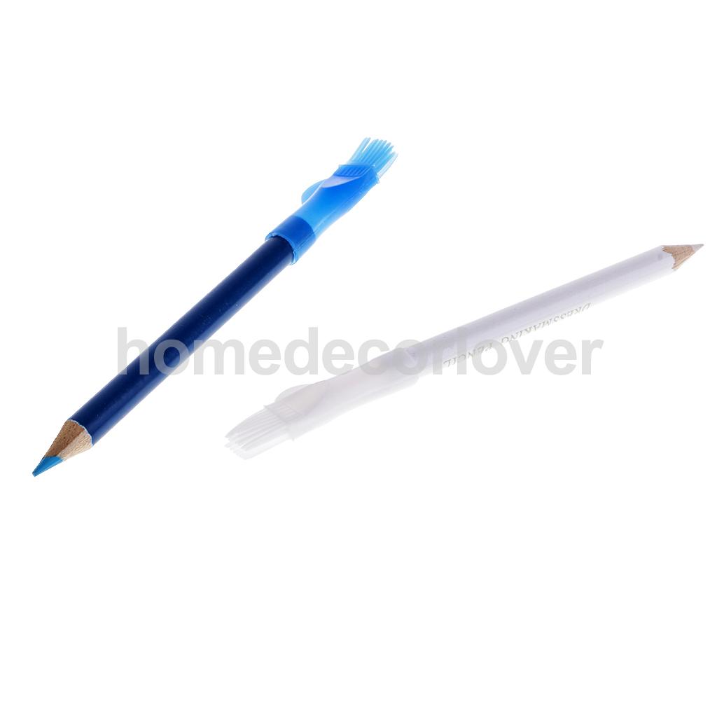 Lápiz de tiza para Sastre, 2 uds., para costura, marcadores y plumas artesanales, Tela de cuero de sastre