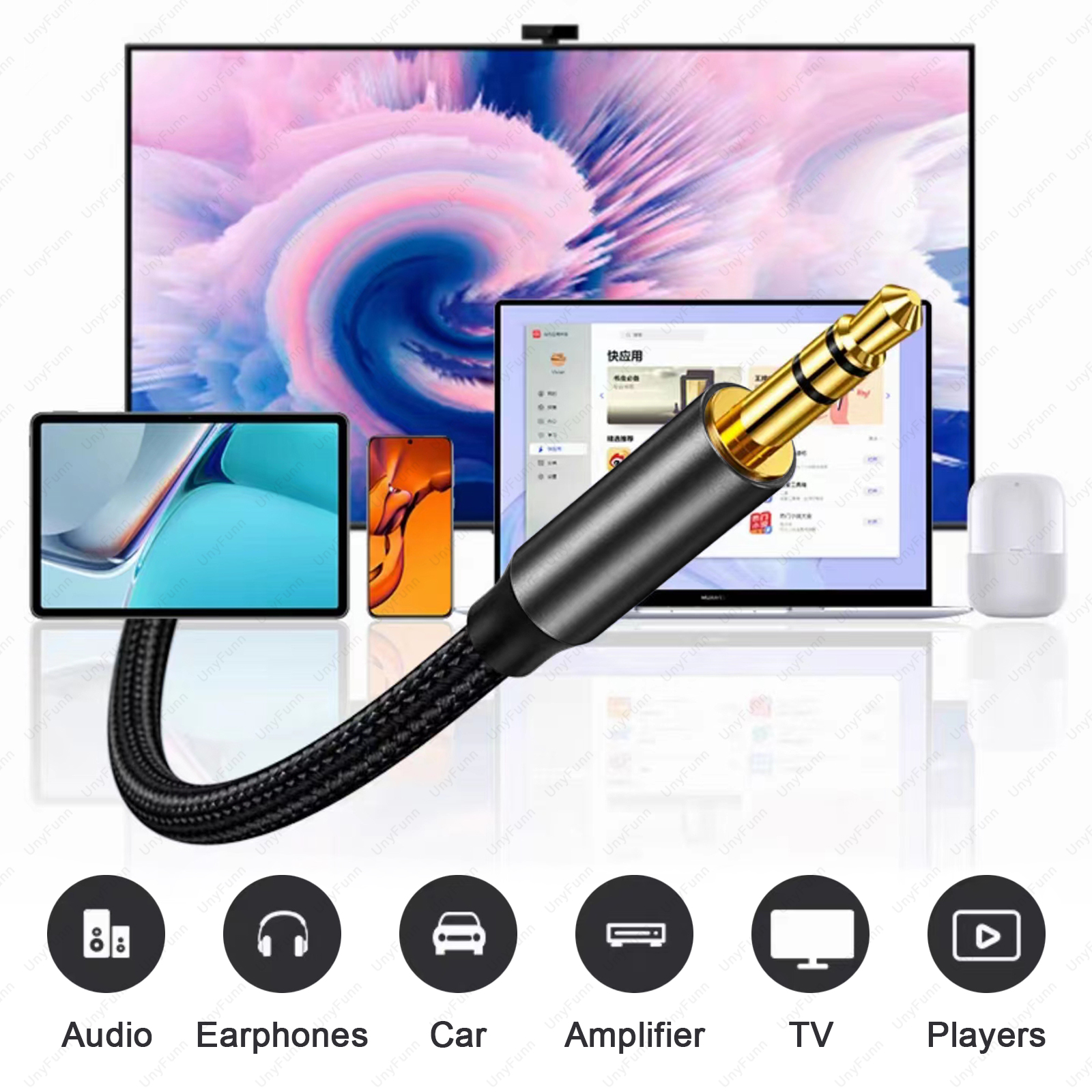 Voor iPhone Naar 3.5mm AUX Cord Audio Adapter Hi-Fi Stereo Aux Hoofdtelefoon Mannelijke Koord Auto Extra Kabel Compatibel 100 cm AUX Kabel