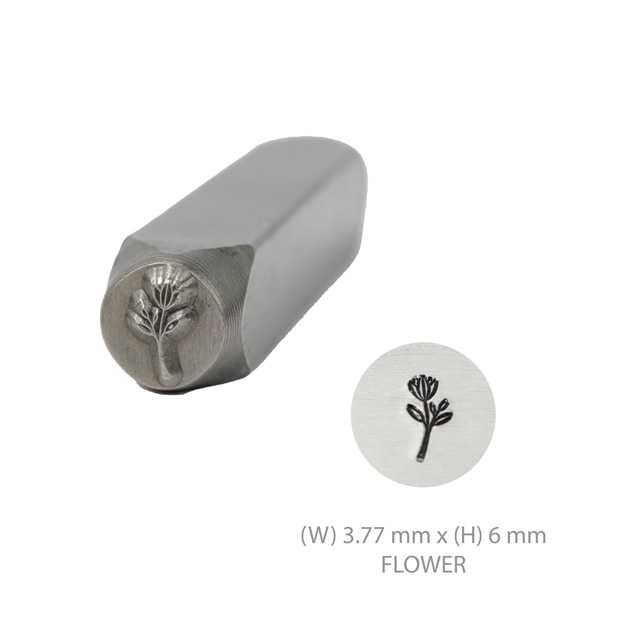 Timbres de en métal, timbres de fleurs et d'arbre, timbres en métal, tampons de poinçonnage en métal, kit d'estampage en métal, outil d'estampage de bijoux 1/4 (6 mm): vert clair