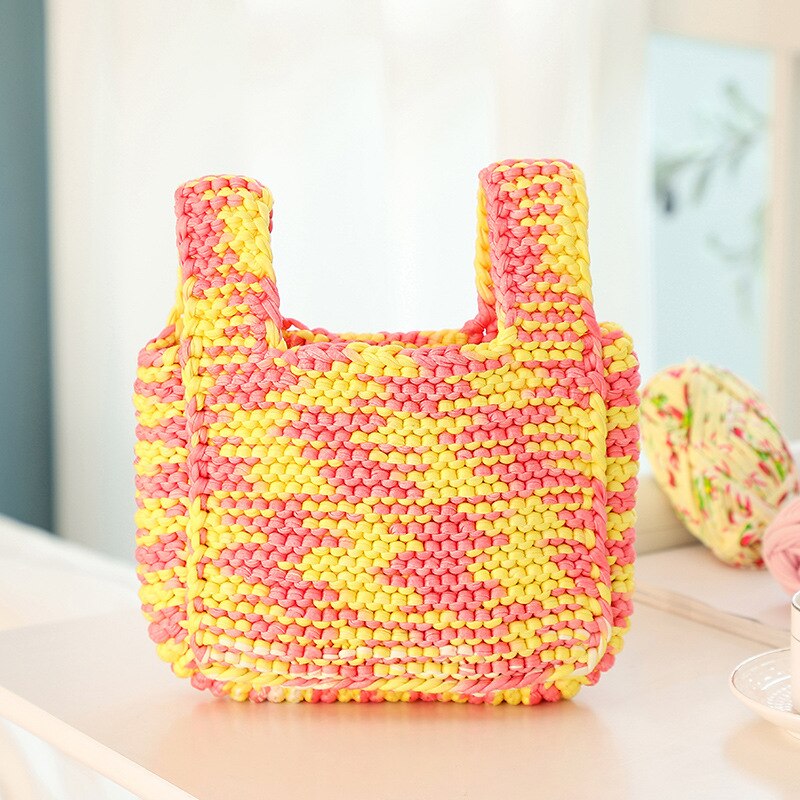 BONJEAN Handmade Materials Set DIY Bags Accessories Cute For Women GF Knitted DIY Bags Material BJ2856: Yellow and Red