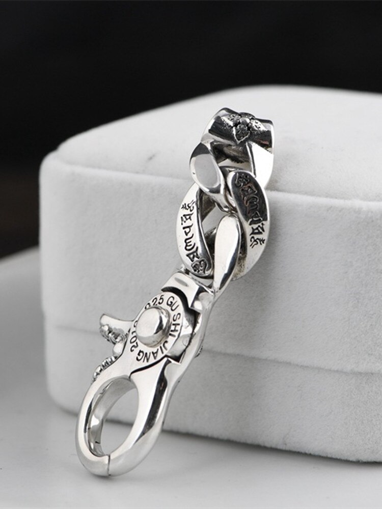 Ciondoli in argento sterlina BOCAI S925 2022 nuovo la moda Vajra pestello Siz catene per mantra sillaba puro Argentum amuleto di sicurezza per uomo