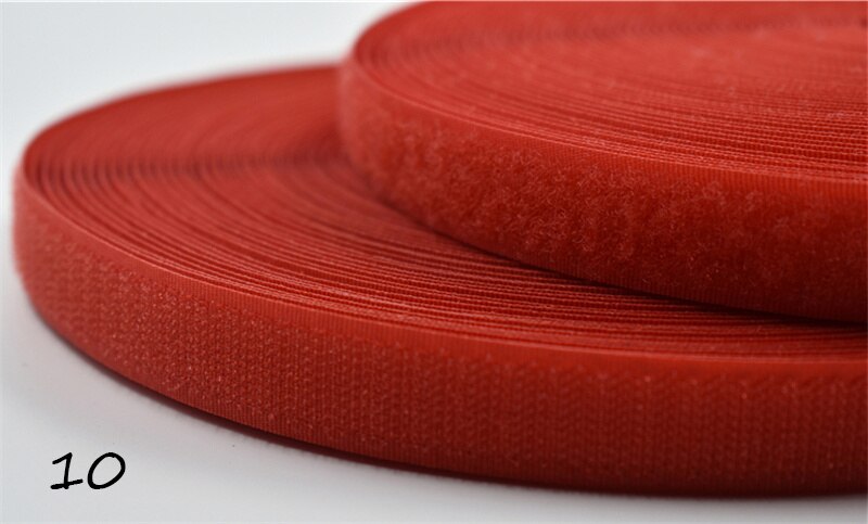 2cm 24m par krog og løkke selvklæbende tape velcro fleksible wrap sko tøj tape nylon sy på trykknapper: 10 24m par