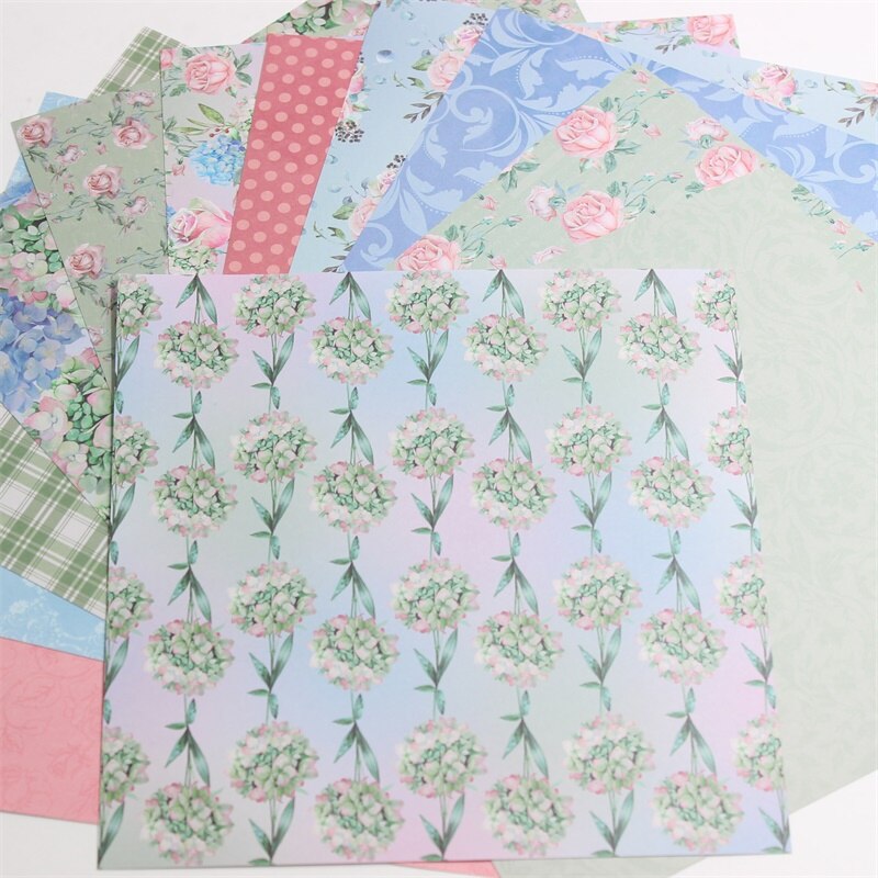 KSCRAFT 12pcs 6" Single-side Printed The Meaning Of Love pattern papercraft art paper handmade scrapbooking set book