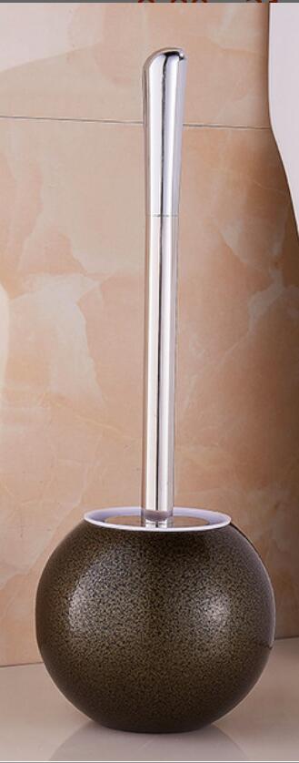 European Toilet Brush SetStainless Steel Round Base Color Toilet Brush, Bathroom Toilet Clean Brush Toilet Brush Set: SMT337-299-BN