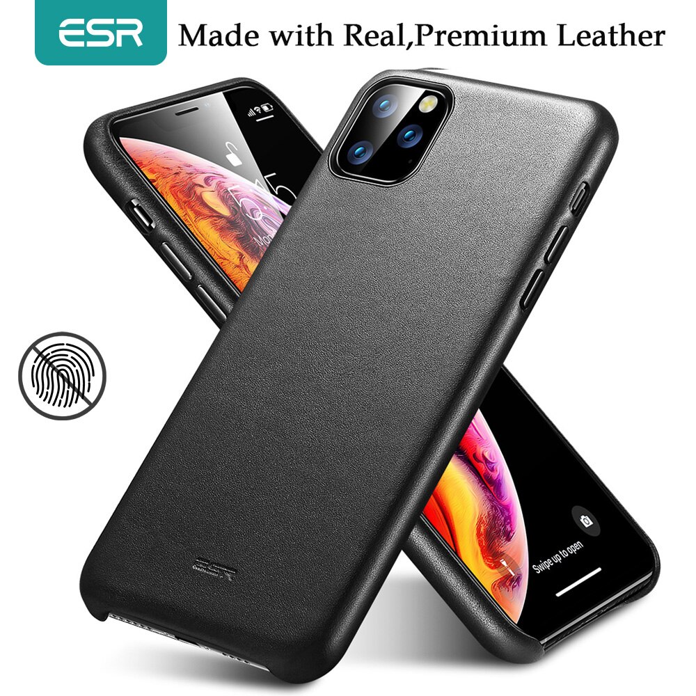 ESR per il Caso di iPhone 11 Pro Max del Cuoio Genuino di Caso Della Copertura Posteriore per il iPhone X XR XS Max Copertura di Lusso per il iPhone 11 11Pro Max Funda