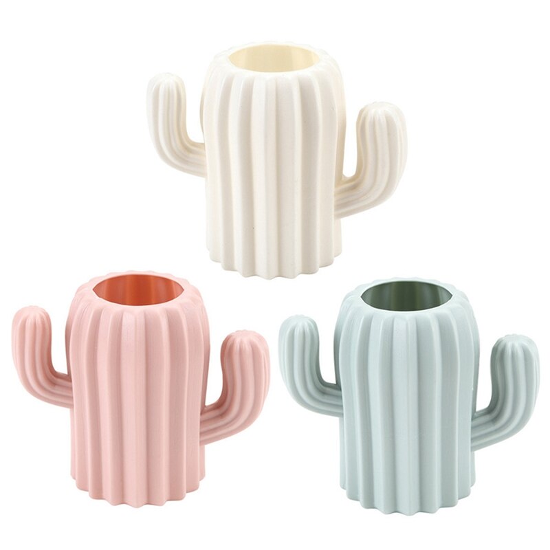 Large Capacity Pen Holder Cute Cactus Pencil Pot Student Desktop Multifunction Storage Box Office Supplies