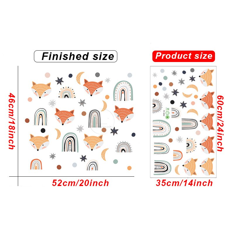 Multi style Cartoon Rainbow Cute Removable Wall Stickers Decals Home Decor Art Mural for Nursery Kids Baby Bedroom Living Room: e62