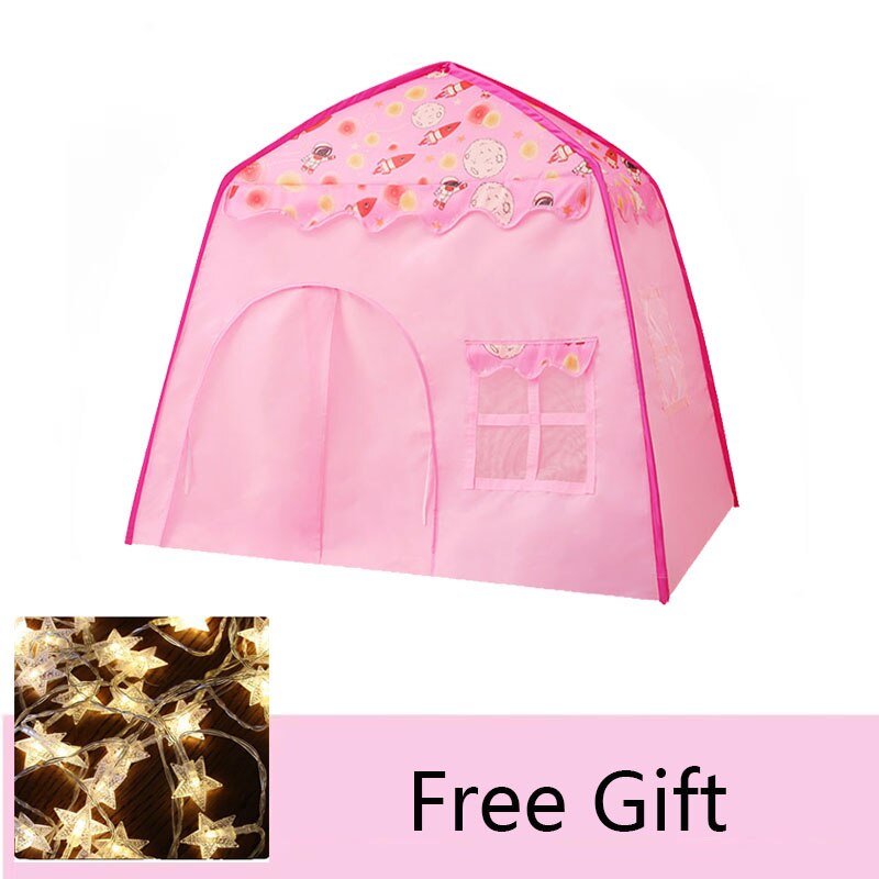 Dickere freundlicher Zelt Tipi für freundlicher Tragbare Mädchen Prinzessin Schloss Große Art drinnen Spielhaus Klapp Wigwam Tipi: GR0071-Rosa-C