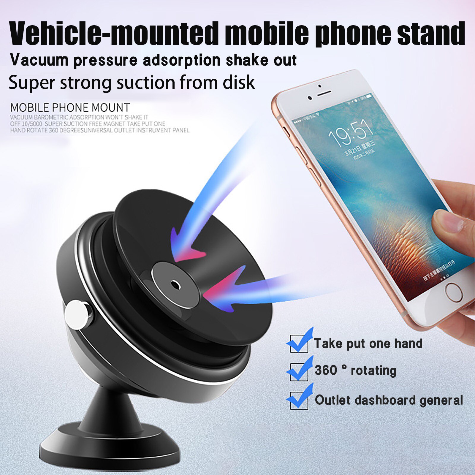 1Pc Auto Zuignap Mobiele Telefoon Houder Auto Zuignap Auto Outlet Universele Mobiele Telefoon Diamant Bracket Stand Houder voiture