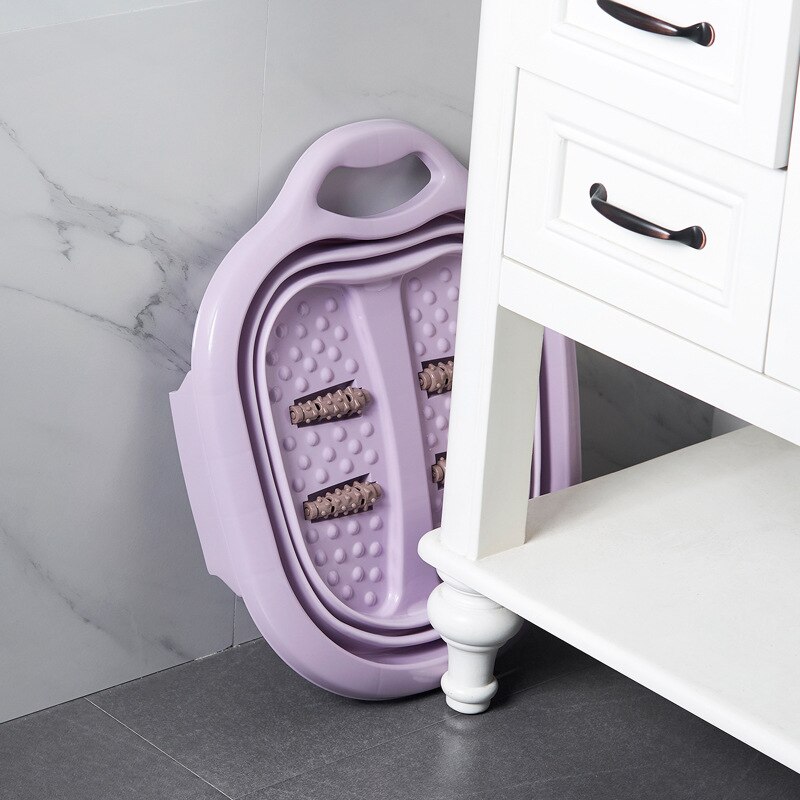 Bain de pieds pliable seau de Massage moussant plaine bassin de bain de pieds en plastique