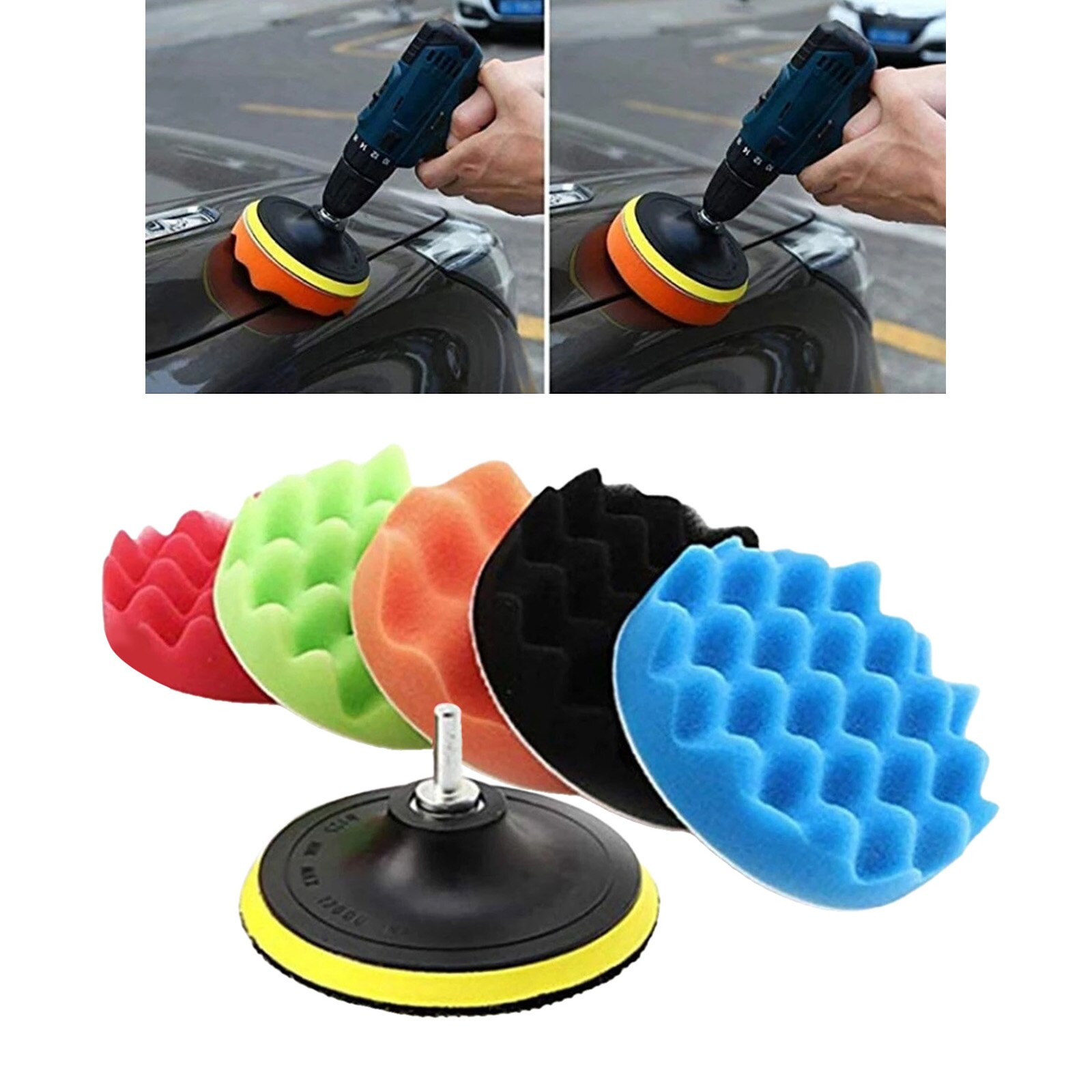 Boat Car Waxing Polishing Buffing Pads Kit Car Polisher Removes Scratches