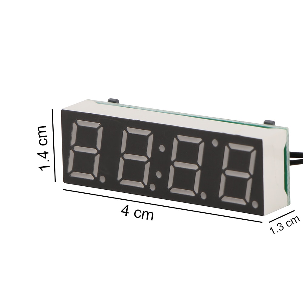 Auto Elektrische Klok Digitale Timer Led Temperatuur Auto Vervangende Onderdelen Thermometer Voltmeter Led Display Groen Blauw Rood Licht