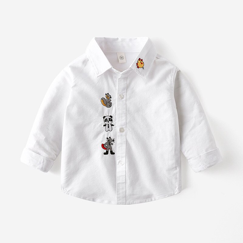 Kids Boys Shirts Spring and Autumn Long Sleeve Solid Toddler Shirts For Boys Cotton Brand Baby Boy Tops Children Shirts