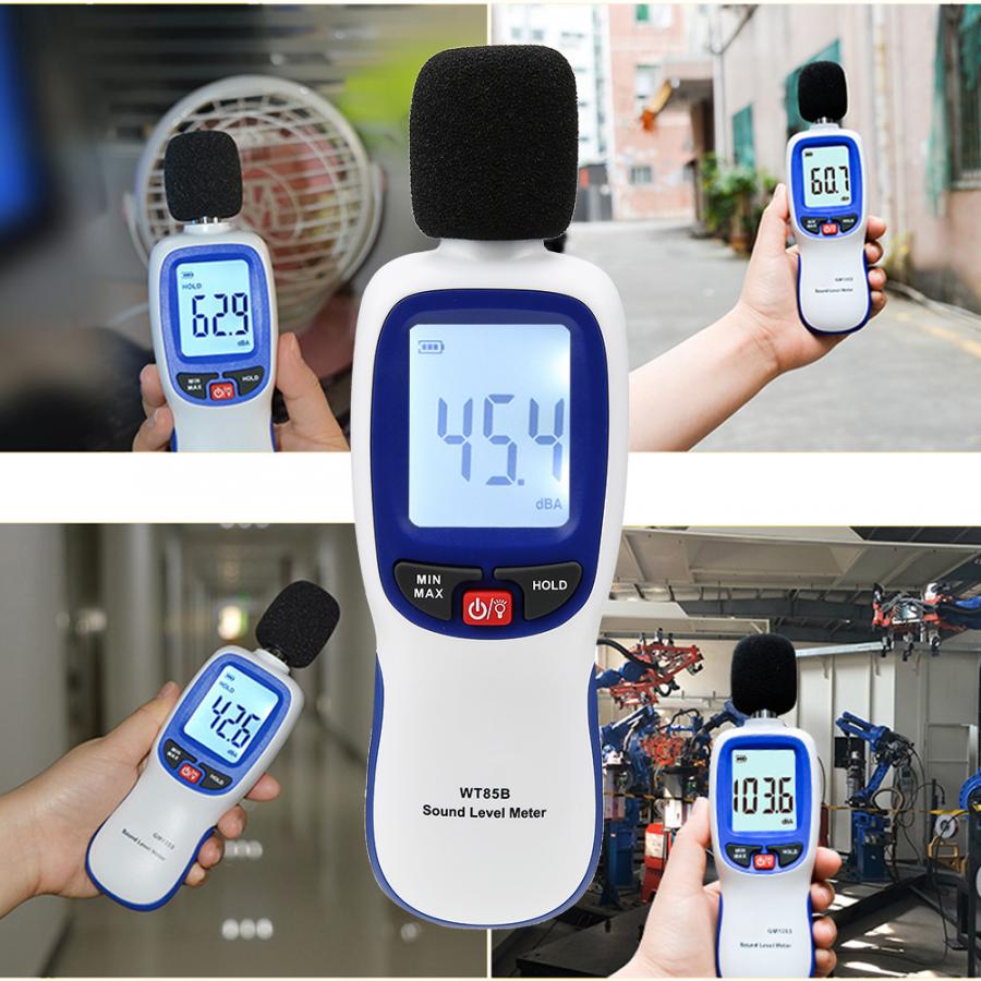 Noise Meter Handheld Mini Digital Sound Level Meter Noise Decibel Meter Sound Tester Monitor