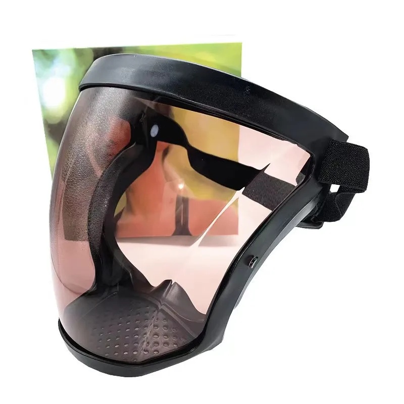 High Definition Transparent Protective Face Mask Dustproof Riding Goggles Safety Protection against Spatter Labor Protection Gla: Red