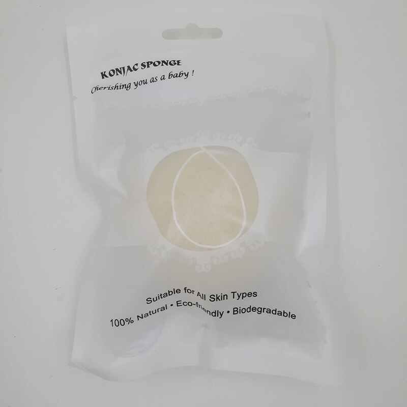 ShinBay 2pcs Natural Konjac Sponge for Washing Face Round konjac konnyaku sponge Facial Cleansing Exfoliator Bathing Puff: White