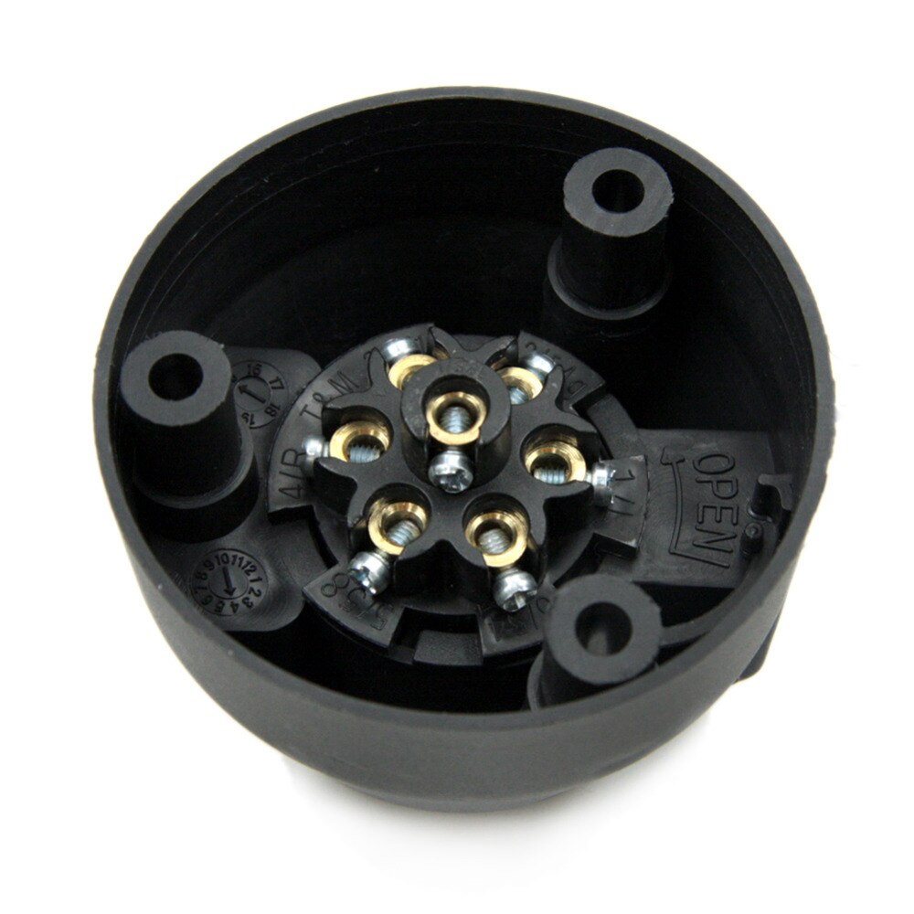 TIROL 7 Pin Trailer Socket Black frosted materials 7Pole Trailer Socket 12V Towbar Towing Socket N Type T22779a