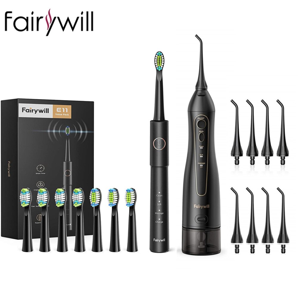 Fairywill – nettoyeur de dents, Jet de soie dentaire électrique étanche et Portable, irrigateur Oral Rechargeable, 2022: AE-5020E-B-E11-B