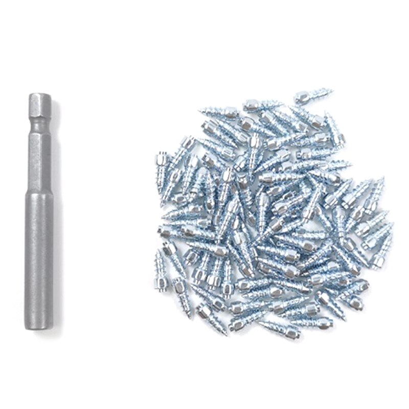 Spikes Voor Banden Universal Scooter Wiel Band Sneeuw Spikes Studs Banden Anti-Slip Schroef Stud Trim: WHITE