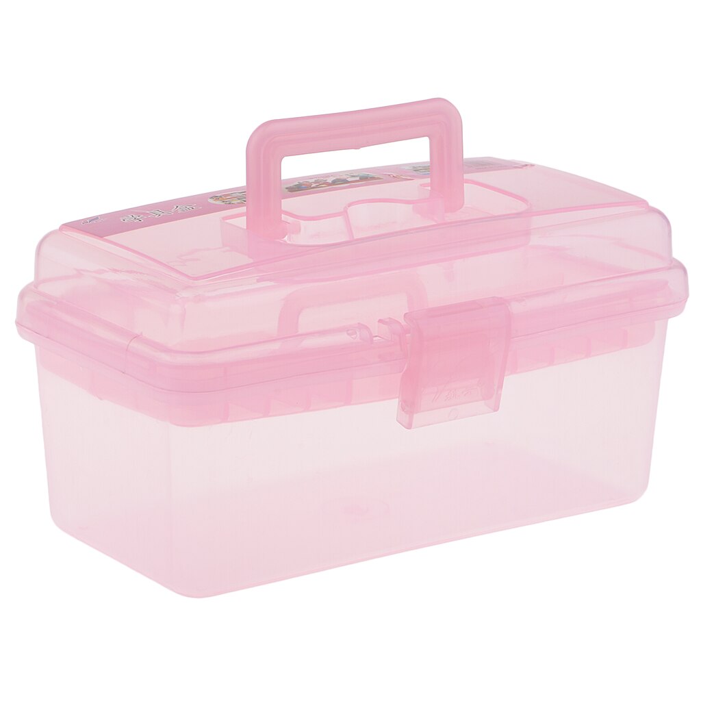 Plastic Tool Box Lockable Storage Case Art Craft Supply Organizer Container