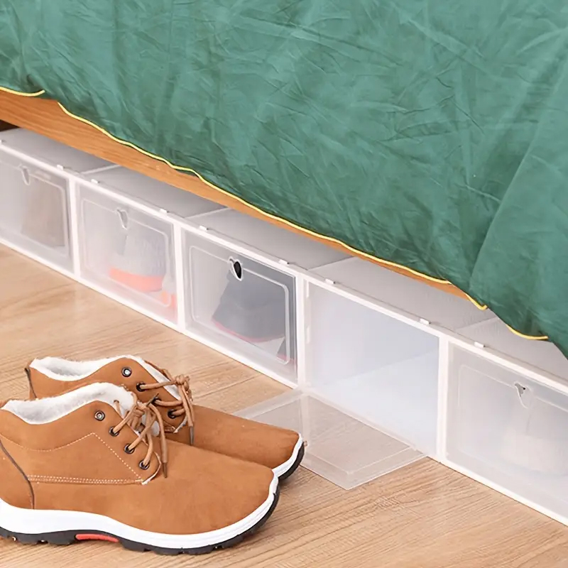 4/6/12PCS transparante schoenendoos, dikke lade plastic schoenendoos, stapelbaar, stofdicht en vochtbestendig, kleur optioneel