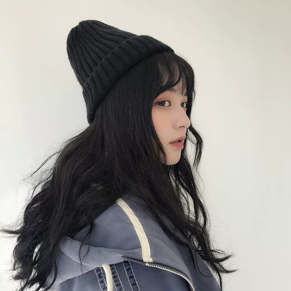 Vinterhatte til kvinder mænd strikket hue stribet ... – Grandado