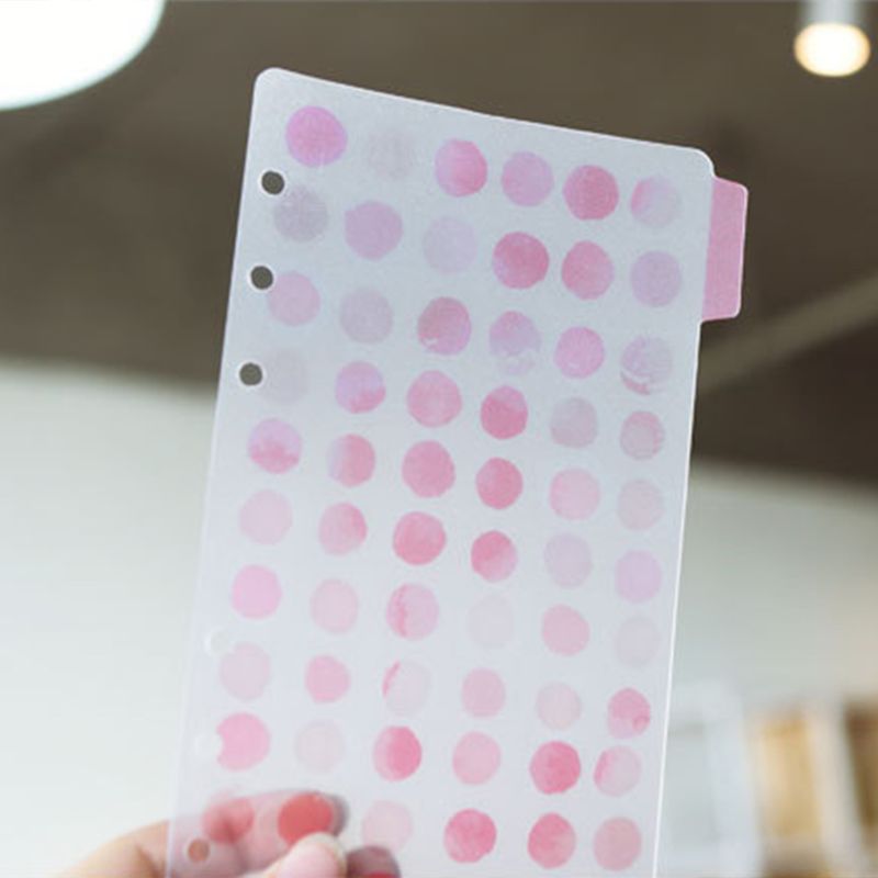 1 sæt frisk klar stil dagbog papir planner bindemidler  a5 a6 løs blade notesbog skillevæg indeks separator skoleelever leverer