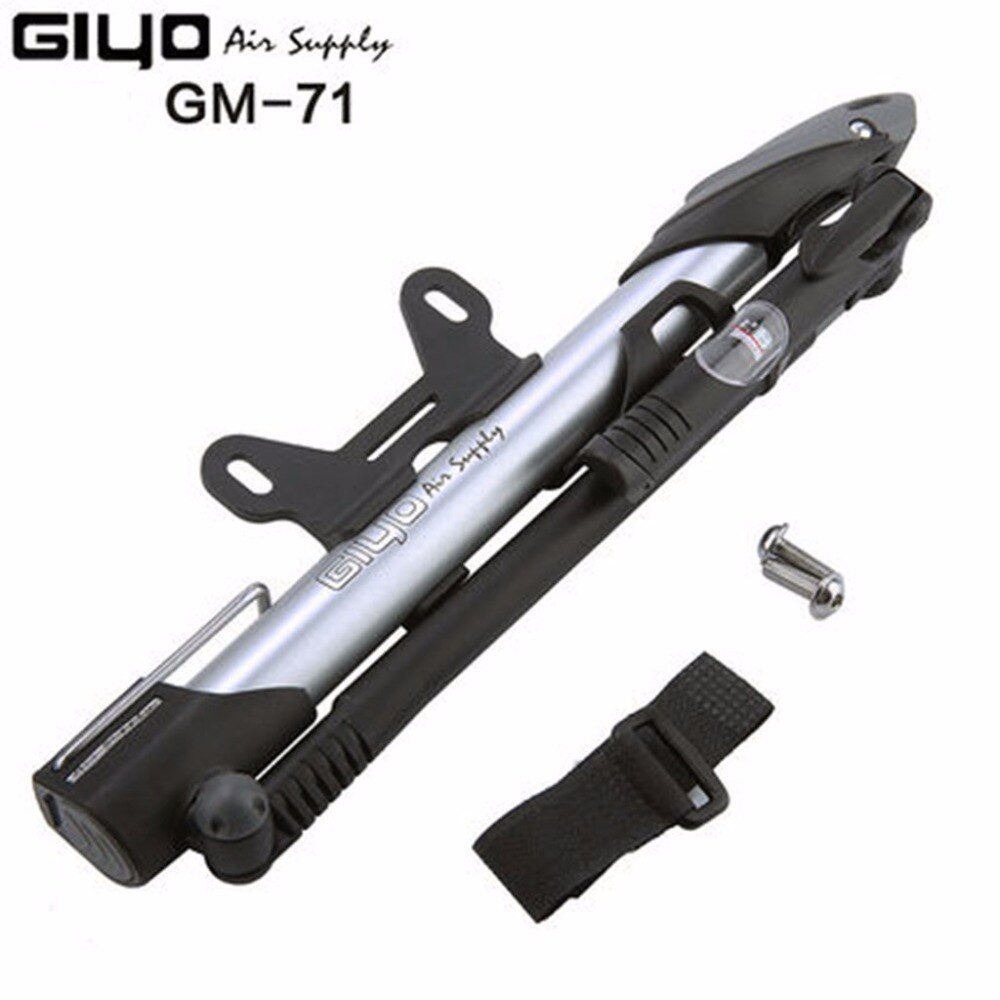 Giyo GM-71 Bike Pomp 140PSI Barometer Mtb Road Fiets Pomp Opvouwbare Fiets Bal Draagbare Floor Air Inflator Valve F/V A/V GM-82