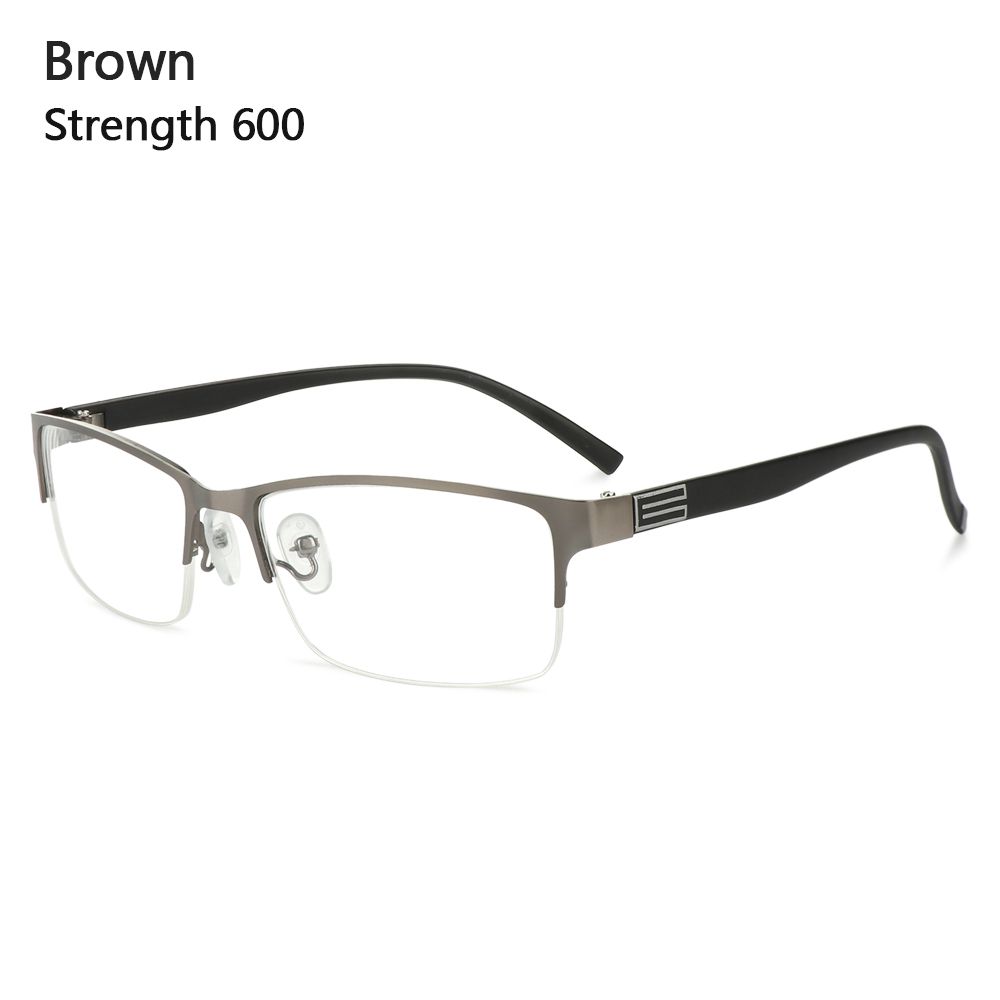 Men Square Frame Business Myopia Glasses Vintage Eye Protection Ultra Light Eyeglasses Vision Care 100~600 Diopter: green / +550