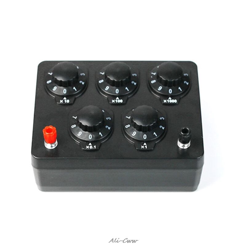 Caja de resistencia Variable de 0-9999,9 Ohm, equipo Experimental de resistencias para enseñanza física y escolar
