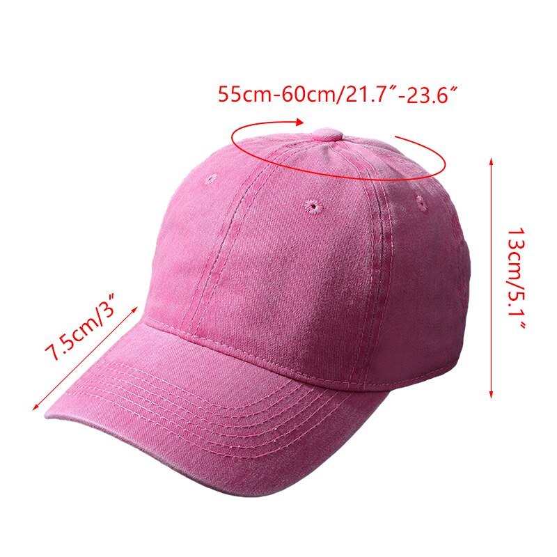 Solid Color Baseball Cap Summer Outdoor Washed Cotton Caps Retro Distressed Hat Adjustable Men&#39;s Baseball Cap Unisex Casual Hats: F