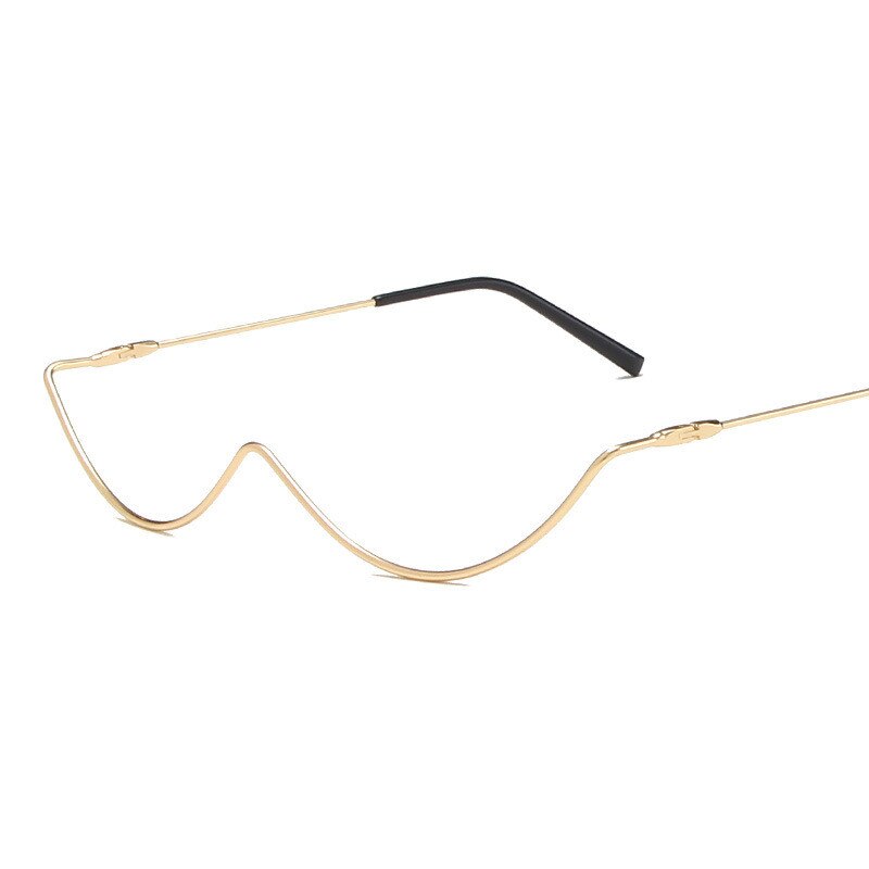 Leonlion Halve Cirkel Retro Brilmontuur Vrouwen Luxe Brillen Frame Vrouwen/Mannen Punk Brillen Vrouwen Metal Óculos De Sol: Gold