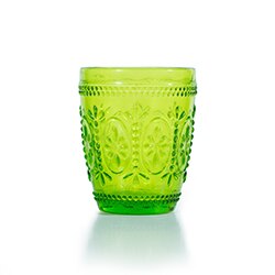 Vasos de cristal Multicolor con relieve para bebidas, vasos de cristal para , Bar, 300ML, 2 unids/lote: Verde