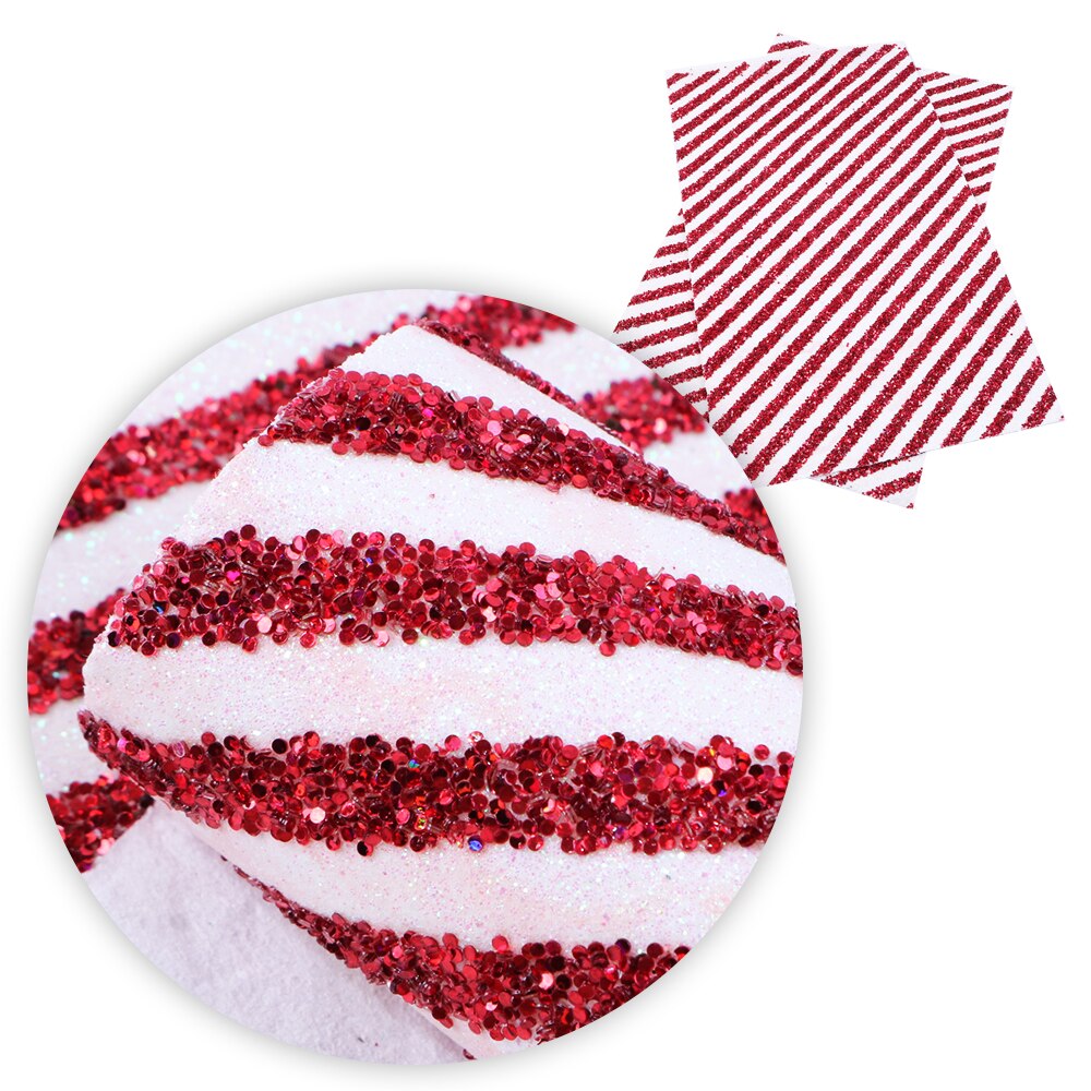 20*34cm points rayure épaisse paillettes Faux cuir feuille de tissu pour bricolage à la main boucle d'oreille arcs Textile à la maison, 1Yc9878: 1061104015