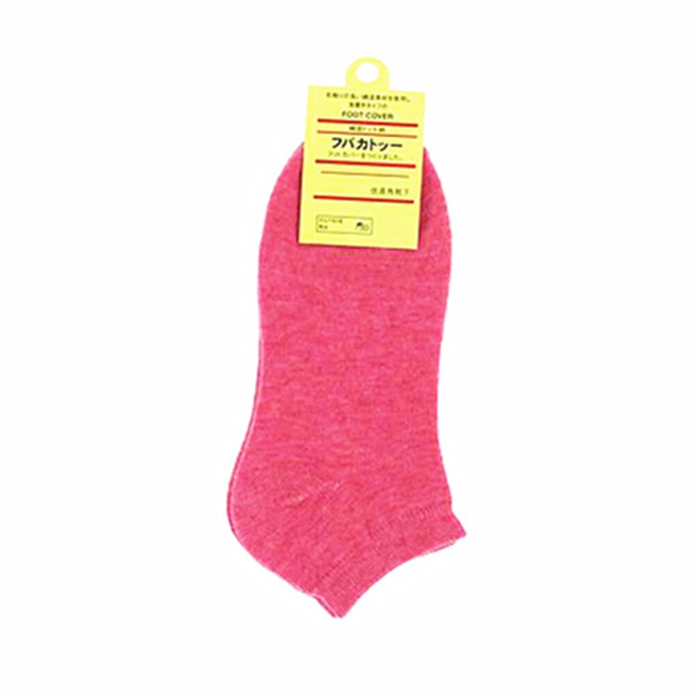 1pairs/Lot Candy Colors Women Ankle Socks Breathable Funny Cute Solid Color Plush Boat Socks Women Lady Girl Art Sock Short Sox: Rose Red