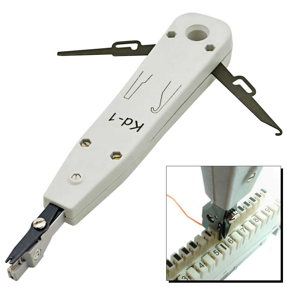 Ociodual Impact Crimper Lsa Voor Ethernet Netwerk Kabels RJ45 Stijl Krone Grijs Tool Insert Type Impactor En