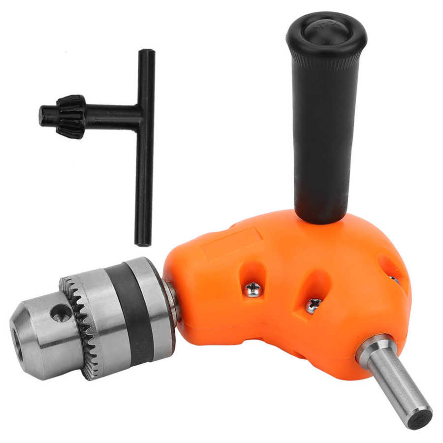 90 Degree Right Angle Drill Chuck Attachment Portable Compact Punch Adapter Attachment Tool