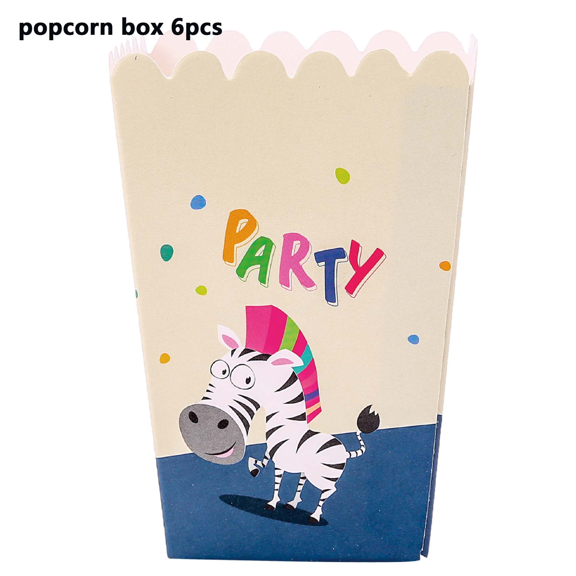 Cute Pasture Cow Theme Party Paper Plate Cup Flag Napkin Balloon Thankgiving Birthday Wedding Party Decor Supplies: Cartoon pop-box 6pcs