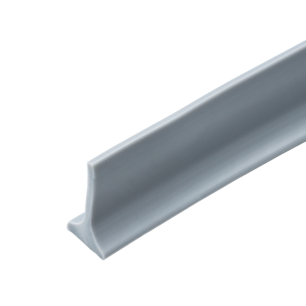 Multi-size Color Silicone Bathroom Water Retaining Strip Washing Machine Basin Stove Dry and Wet Separation Shower Dam Barrier: Grey / 100cm