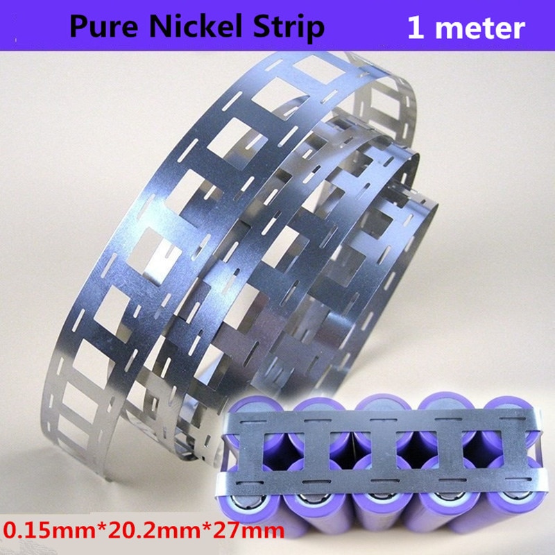 1 Meter Zuiver Nikkel Strip 99.96% Lithium Batterij Nikkel Strips Voor 18650 Batterij 2P Puntlassen Nikkel Riem