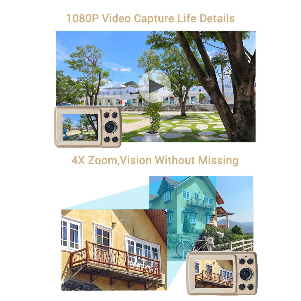 Digital Video Camera 1080P Home Digital Camera Camcorder 16MP Digital SLR Camera 4X Digital Zoom with 1.77 Inch LCD Screen