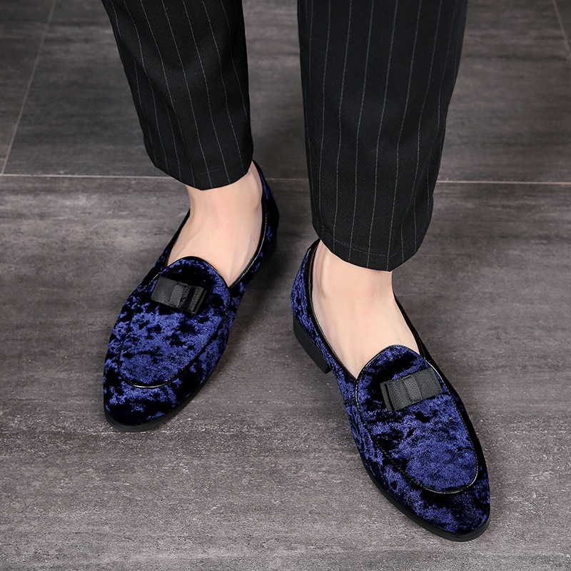 JITAI loafers voor heren fluwelen schoenen metalen gesp bruiloftsfeest