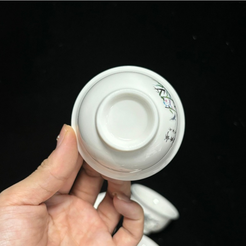 Juego de 6 unidades de taza de té con pintura de paisaje pintada a mano, taza maestra de Boutique hecha a mano, suministros de artículos de té chinos, accesorios para la ceremonia del té