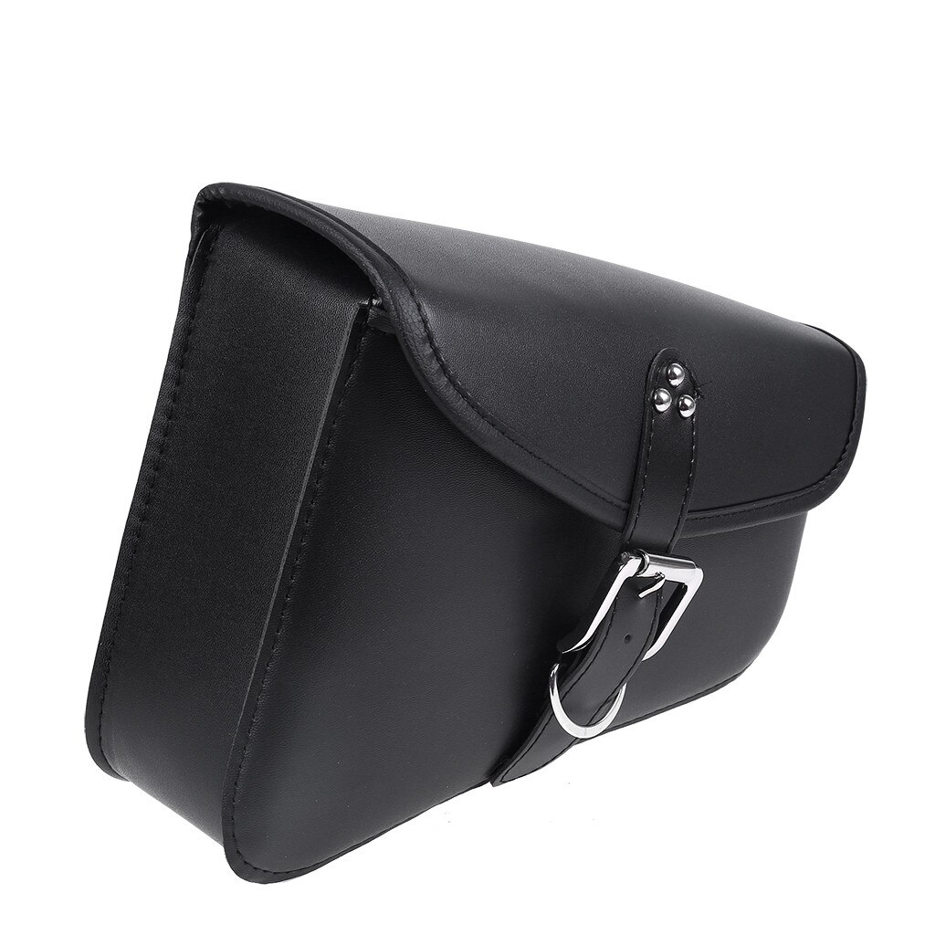Universele Rechts Motorfiets Zadeltas Leer Opslag Side Bag