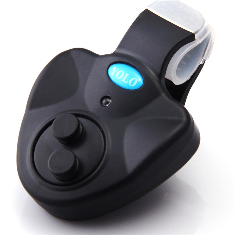 Fisher universal fishing alarm mini electronic fish bite beeper sound alert led light clip on fishing rod light sensor
